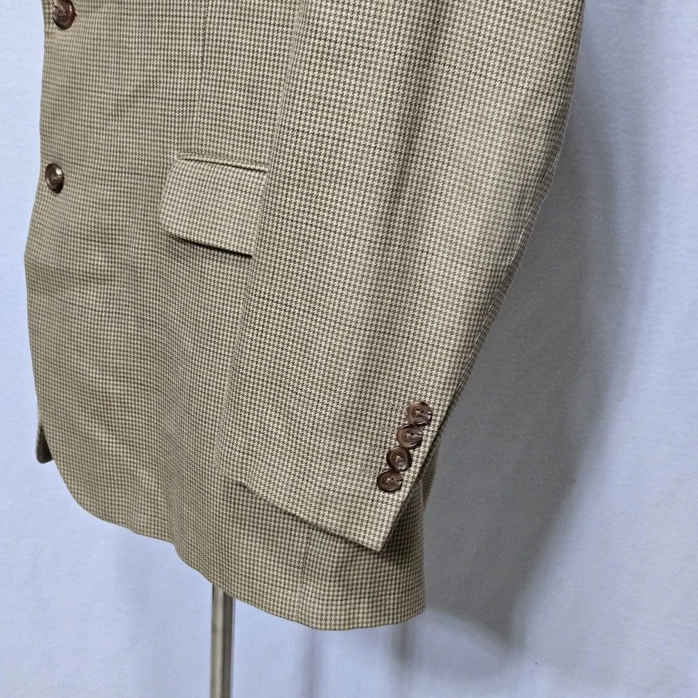 Ralph Lauren Blazer Mens 46 Long Tan Houndstooth Silk‎ Wool Sport Coat Dillard's